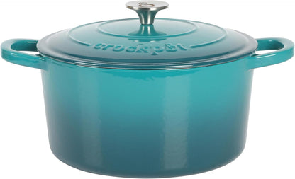 Crock-Pot 3 Quart Enameled Cast Iron Dutch Oven – Aqua 9NT4