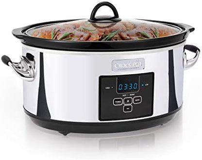 Crock-Pot 7 Quart Programmable Slow Cooker – Polished Platinum 8RGQ