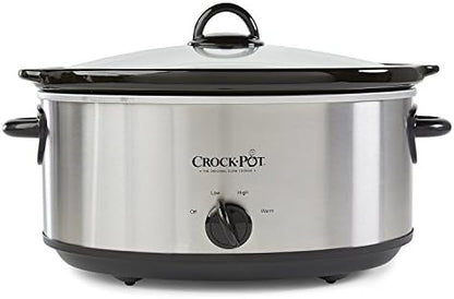 Crock-Pot 7 Quart Oval Manual Slow Cooker – Stainless Steel T7KI