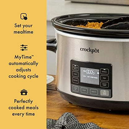 Crock-Pot 7 Quart Portable Programmable Slow Cooker with Timer L5VY