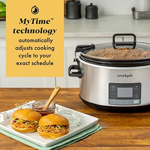 Crock-Pot 7 Quart Portable Programmable Slow Cooker with Timer L5VY