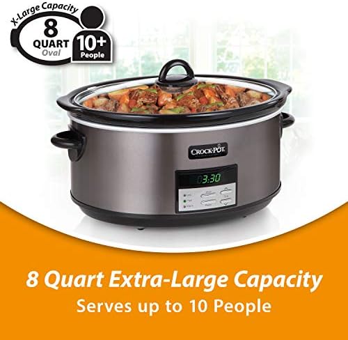 Crock-Pot 8 Quart Programmable Slow Cooker with Auto Warm 3H1D