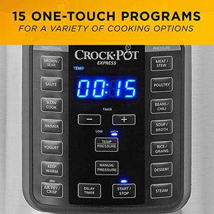 Crock-Pot Express Crisp 8 Quart 10-in-1 Pressure Cooker HDTU
